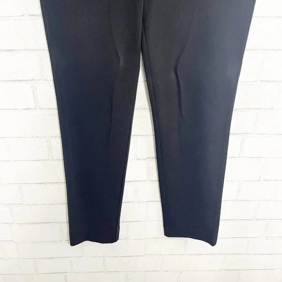 Rebecca Taylor Black Taper Leg High Rise Zipper Accent Pants Women's Size 8 - Picture 4 of 8